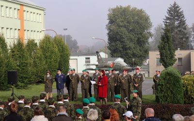 Žáci 1. ročníku vojenské střední školy slavnostně složili slib